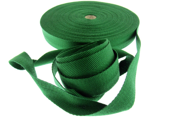 Soft Cotton Rich Herringbone Twill Webbing Strap For Bags - 25mm Wide - ThreadandTrimmings