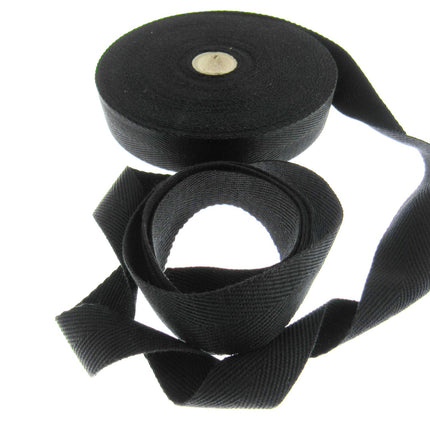 Soft Cotton Rich Herringbone Twill Webbing Strap For Bags - 25mm Wide - ThreadandTrimmings
