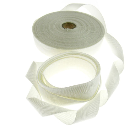 Soft Cotton Rich Herringbone Twill Webbing Strap For Bags - 25mm Wide - ThreadandTrimmings
