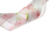 5m x 68mm Rose Pink Organza Ribbon with Pink Daisy on Central Satin Ribbon