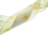5m x 68mm Lemon Organza Ribbon with Yellow Daisy on Central Satin Ribbon
