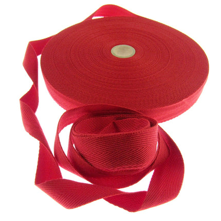 Soft Cotton Rich Herringbone Twill Webbing Strap For Bags - 25mm Wide - ThreadandTrimmings