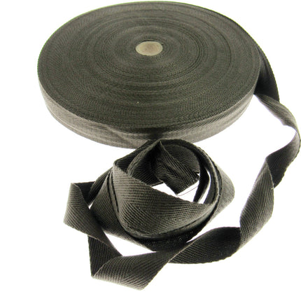 Soft Cotton Rich Herringbone Twill Webbing Strap For Bags - 25mm Wide - ThreadandTrimmings