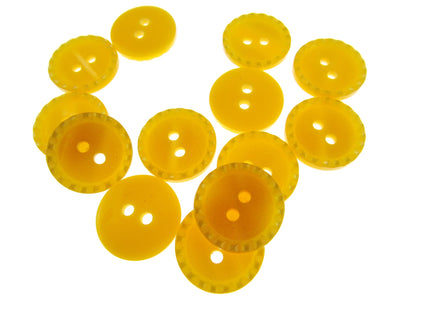 Round Two Tone Shimmer Bead Edge Buttons -- Choice of 9 Bright Colours 3 Sizes - ThreadandTrimmings
