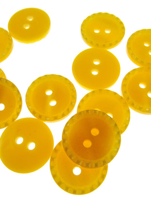 Round Two Tone Shimmer Bead Edge Buttons -- Choice of 9 Bright Colours 3 Sizes - ThreadandTrimmings