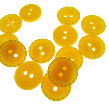 Round Two Tone Shimmer Bead Edge Buttons -- Choice of 9 Bright Colours 3 Sizes - ThreadandTrimmings
