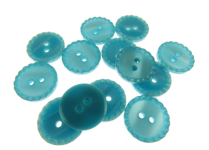 Round Two Tone Shimmer Bead Edge Buttons -- Choice of 9 Bright Colours 3 Sizes - ThreadandTrimmings