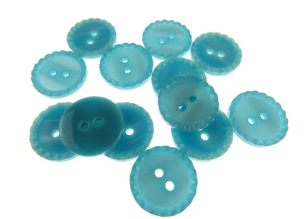 Round Two Tone Shimmer Bead Edge Buttons -- Choice of 9 Bright Colours 3 Sizes - ThreadandTrimmings