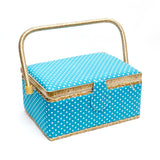 SEWING BASKETS (24cm x 17.5cm x 13cm) INCLUDES SEWING TRAY - ThreadandTrimmings