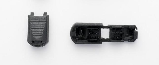 Snap Together Cord Locks End Covers – Black Brown White – Fits 2–3mm Elastic k18 - ThreadandTrimmings