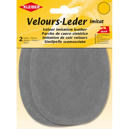 Imitation Leather Patches Iron On Velour by Kleiber - 2 Synthetic Patches - K877 - ThreadandTrimmings