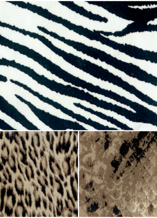 Iron-on Mending Repair Patch Fabric by Marbet - Snake Leopard Zebra -40cm x 15cm - ThreadandTrimmings