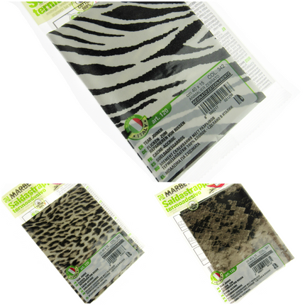 Iron-on Mending Repair Patch Fabric by Marbet - Snake Leopard Zebra -40cm x 15cm - ThreadandTrimmings