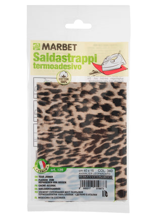 Iron-on Mending Repair Patch Fabric by Marbet - Snake Leopard Zebra -40cm x 15cm - ThreadandTrimmings