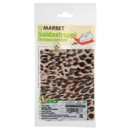 Iron-on Mending Repair Patch Fabric by Marbet - Snake Leopard Zebra -40cm x 15cm - ThreadandTrimmings