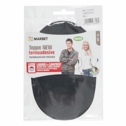 Synthetic Leather Elbow Mending Repair Patches by Marbet - Vinyl Chamois Effect - ThreadandTrimmings