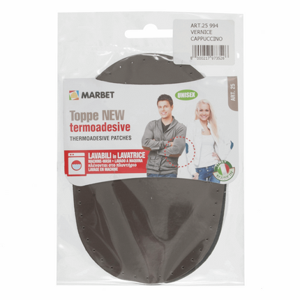 Patent Leather Effect Elbow Patches 1 Pair Synthetic Vinyl