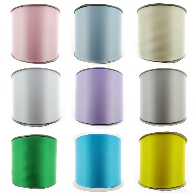 Close up of wide sash ribbon in several colours used for hen party night outs