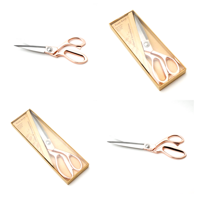 PREMIUM ROSE GOLD SCISSORS SHEARS - (20cm or 26cm) - ThreadandTrimmings