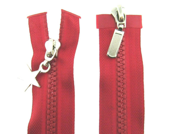 60cm White Open End Chunky Zip - Foto 2