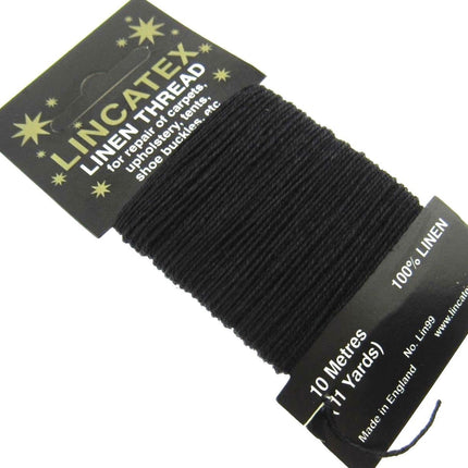 Strong Linen Thread for Repair, Mending & Leather Work 5 Colours 10m Cards - ThreadandTrimmings