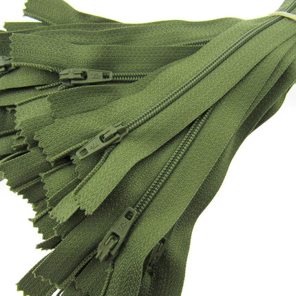 Nylon Closed End Zips 9" - 23cm / 26 Colours / Matching Zip Puller /Trebla Brand