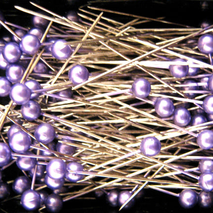 Pearlised Craft Pins 40mm 144 Pins 6 Colours Assorted Quilting Dressmaking - ThreadandTrimmings
