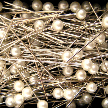 Pearlised Craft Pins 40mm 144 Pins 6 Colours Assorted Quilting Dressmaking - ThreadandTrimmings
