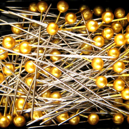 Pearlised Craft Pins 40mm 144 Pins 6 Colours Assorted Quilting Dressmaking - ThreadandTrimmings