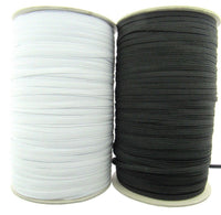 4 CORD ELASTIC  - BLACK or WHITE (3mm Wide Approx) - ThreadandTrimmings