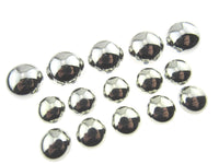 A Set of Silver Blazer Domed Plastic Shank Buttons B897 - ThreadandTrimmings