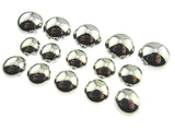 A Set of Silver Blazer Domed Plastic Shank Buttons B897 - ThreadandTrimmings