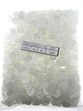 1000 x Pearl White Polyester Star Buttons - BULK BUY - ThreadandTrimmings
