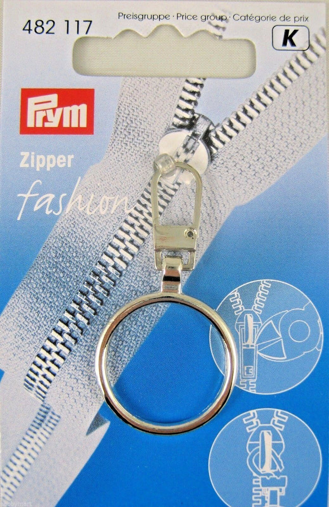 Fashion Zip Puller by Prym / Zipper Pull - Easy Grab - Ring Pull for Sore Hands - ThreadandTrimmings