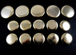 A Set of Plain Polished Metal Gold Blazer Buttons - ThreadandTrimmings