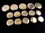 A Set of Plain Polished Metal Gold Blazer Buttons - ThreadandTrimmings