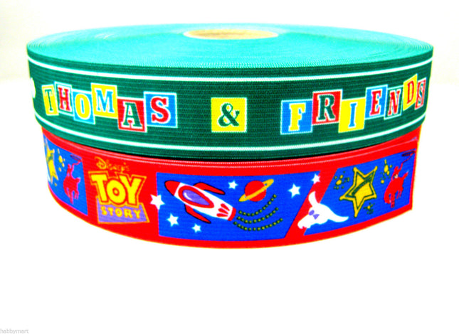 20 x meters Childrens Printed Design Elastic 28mm Wide - Suitable for Belts - ThreadandTrimmings