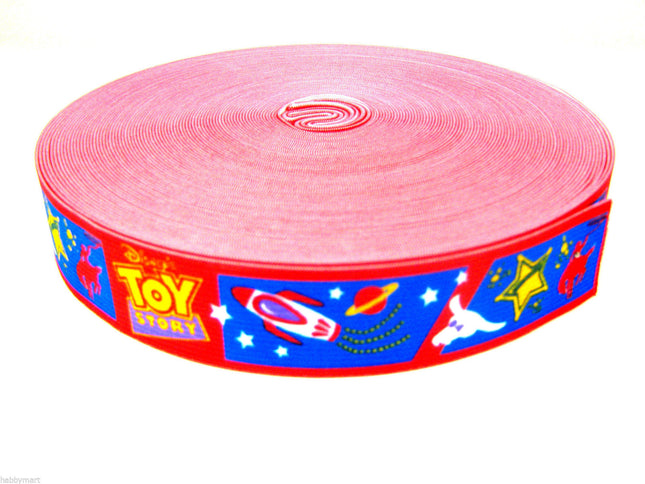 20 x meters Childrens Printed Design Elastic 28mm Wide - Suitable for Belts - ThreadandTrimmings