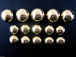 A SET OF GOLD BLAZER DOMED PLASTIC SHANK BUUTTONS B897 - ThreadandTrimmings