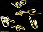 METAL CURTAIN HOOKS- BRASS AND SILVER COLOUR - PLEATED - ThreadandTrimmings