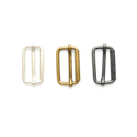 Adjustable Metal Slider Bars for Bag Making Webbing Straps - 2 Sizes / 3 Colours