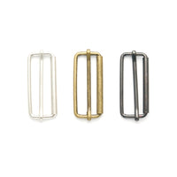 Adjustable Metal Slider Bars for Bag Making Webbing Straps - 2 Sizes / 3 Colours