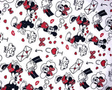 ** DISNEY LOVE LETTERS DIGITALLY PRINTED 100% COTTON FABRIC LITTLE JOHNNY