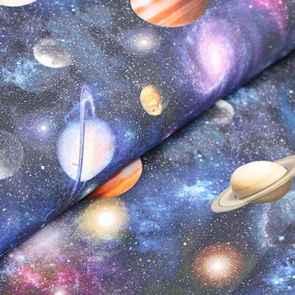 Cotton Fabric with Digitally Printed Planet Universe Theme 59" Wide 100% Cotton - ThreadandTrimmings