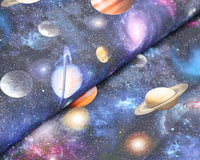 Cotton Fabric with Digitally Printed Planet Universe Theme 59" Wide 100% Cotton