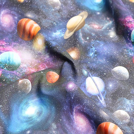 Cotton Fabric with Digitally Printed Planet Universe Theme 59" Wide 100% Cotton - ThreadandTrimmings