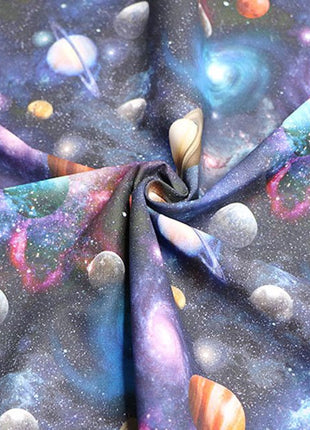 Cotton Fabric with Digitally Printed Planet Universe Theme 59" Wide 100% Cotton - ThreadandTrimmings