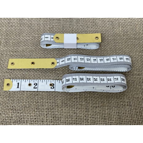 Tailors Body Tape Measure with 3" Brass End Cap - Easy Hem Measuring TTM - ThreadandTrimmings