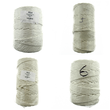 Unbleached Macrame Cotton Piping Cord - 1 Kilo Rolls - 4 Sizes - 100% Cotton - ThreadandTrimmings