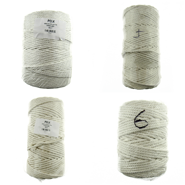 Unbleached Macrame Cotton Piping Cord - 1 Kilo Rolls - 4 Sizes - 100% Cotton - ThreadandTrimmings